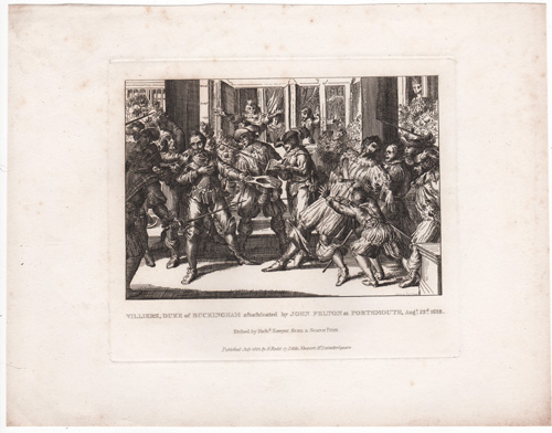 Villiers, Duke of Buckingham assassinated by John Felton at Portsmouth, Aug. 23, 1628